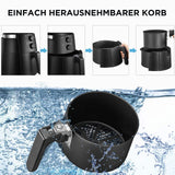 MF-TN35B Heißluft-Fritteuse, 3.5 Liter, 1.500 Watt, Schwarz